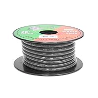 Pyramid RPB825 Ground Wire 8-Gauge, 25 Feet, Flexible, OFC Cable Wire, Translucent (Black)
