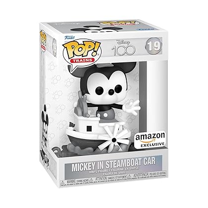 Funko Pop! Train: Disney 100 - Mickey in Steamboat Car, Mickey Mouse, Amazon Exclusive