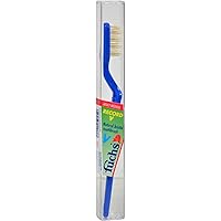 Fuchs Brushes Record V Natural Bristle Toothbrush, Adult, Medium