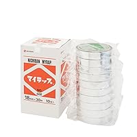 Nichiban Polyester Tape, My Wrap, 0.7 inches (18 mm) x 98.8 ft (30 m), 10 Rolls, 60210-1810P, Silver