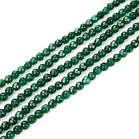 2 Strands Adabele Natural Emerald Green Jade Healing Gemstone 10mm (0.39 Inch) Faceted Round Spacer Loose Stone Beads (68-72pcs) for Jewelry Craft Making GH-G10