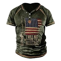 Men Henley Shirts Short Sleeve,Mens T Shirt Letter Printing Hneley Shirt Hoodies Patriotic Tactical Military Shirts