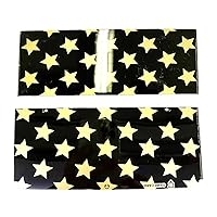 New3DS Extra Housing Shell Cover Plate Limited Gold Stars Replacement, for Nintendo New 3DS Game Handheld Consoles, Customized Starry in Night Sky Top Faceplate & Bottom Rear CoverPlate 2 PCS