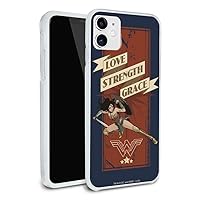 Wonder Woman Movie Love, Strength, Grace Protective Slim Fit Hybrid Rubber Bumper Case Fits Apple iPhone 8, 8 Plus, X, 11, 11 Pro,11 Pro Max