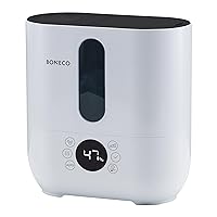 Boneco 3 Gallon Capacity Digital Ultrasonic Top Fill Room Air Humidifier with Warm or Cool Mist Function, and Multifunctional LED Display, White