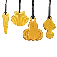 TalkTools Sensory Chew Necklace - Teething and Biting Chewelry, Helps Reduce Anxiety for Kids and Adults with ADHD and Autism. Chewing Pendant for Boys and Girls