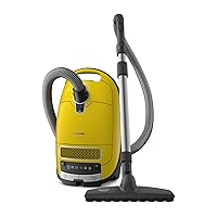 Complete C3 Calima Bagged Canister Vacuum Cleaner with Turbobrush floorhead, Suitable for Low-Medium Pile Carpet and Hard Floors, in Curry Yellow