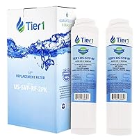 Tier1 Undersink Water Filter Replacement for GE FQSVF, GXSV65, GNSV70, GNSV75 - Carbon Block Media Reduces Chlorine and Other Water Contaminants - 2 PK