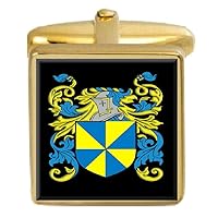 O'Brien Ireland Family Crest Surname Coat Of Arms Gold Cufflinks Engraved Box