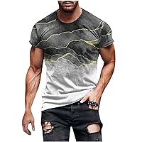 3D Marble Graphic Tees for Men Hipster Hip-Hop Cool Novelty Design Streetwear T Shirts Muscle Tee Tops