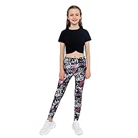 Kids Girls Active Sports Suit Short Sleeve Knot Blouse and Legging Pants Workout Set