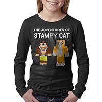 Youth The Adventures of Stampy Cat Long Sleeve T-Shirt Black