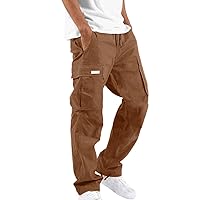 Cargo Pants for Men Stretch Pants Athletic Trousers Loose Casual Outdoor Lightweight Work Pants with Pockets