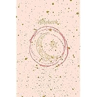 Pink and Gold Moon Journal: Golden Moon Journal for Woman; 120 lined pages to write in
