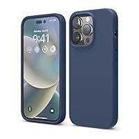 elago Compatible with iPhone 14 Pro Case, Liquid Silicone Case, Full Body Protective Cover, Shockproof, Slim Phone Case, Anti-Scratch Soft Microfiber Lining, 6.1 inch (Jean Indigo)