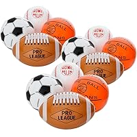 Rhode Island Novelty 16 Inch Sports Ball Inflates, One Dozen Assorted