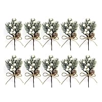 Berry Stems Pine Branches 10PCS Realistic Environmentally Friendly Safety Long-Lasting Christmas Picks Holly Berry Stems Festival Home Decor for Christmas Tree Christmas