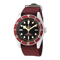 Tudor Heritage Black Bay Steel Case on Burgundy Fabric Strap Men's Watch M79230R-0009