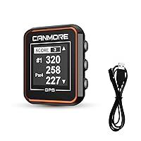 CANMORE HG300 Golf GPS (Orange) - (Bundle) + Another Charging Cable - Essential Golf Course Data and Score Sheet - Minimalist & User Friendly - 40,000+ Free Courses Worldwide and Growing