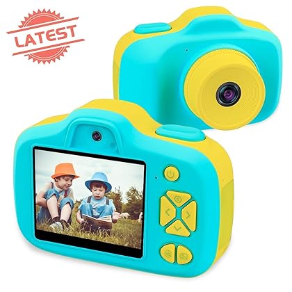 JOYTRIP Kids Digital Cameras for Boys Girls Gifts HD 2.3 Inches Screen 12MP Video Camera for Kids Shockproof Children Selfie Toy Mini Camera Camcorder Child for Boys Age 3-14 (Blue)