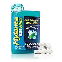 Gas Relief Tablets, Mini-Tabs, Mint, 50 Count