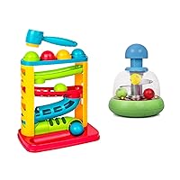 Playkidz Baby Bundle, Pound A Ball Set and Ball Spinner, Interactive Toys for Babies and Kids. Great Gift Bundle
