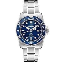 SEIKO SNE585 Prospex Men's Watch Silver-Tone 38.5mm Stainless Steel, Blue