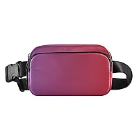 Purple Red Gradient Fanny Pack for Women Men Belt Bag Crossbody Waist Pouch Waterproof Everywhere Purse Fashion Sling Bag for Running Hiking Workout Travel