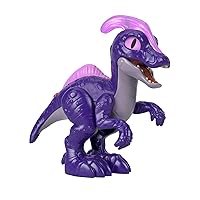 Fisher-Price Imaginext Jurassic World Dinosaur Toy Deluxe Parasaurolophus XL Dino 10-Inch Figure with Lights & Sounds for Ages 3+ Years