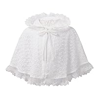 YiZYiF Toddler Baby Girl's Princess Cape Cloaks Girls Lace Floral Hooded Shawl Cloak Cardigan Top