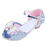 Jelly Sandals for Girls Children Shoes With Diamond Shiny Sandals Princess Shoes Bow High Baby Sandals for Girls Size 5