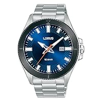 Lorus Sport Man Mens Analogue Quartz Watch with Stainless Steel Bracelet RH901QX9, Silver, Modern