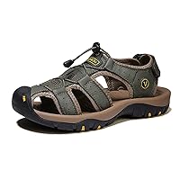 Hiking Sandals For Men,Arch Support Walking Trail Man Fisherman Sandles,Breathable Mesh Water Beach And Orthopedic Sports Men's Shoes