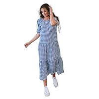 My Girl Gingham Tiered Dress