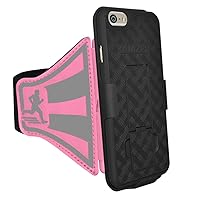 AMZER Shellster Armband Case for iPhone 6/6s - Retail Packaging - Pink