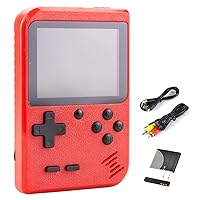 Mini Handheld Game Console for Kids with 400 Classic Retro Games, 1020mAh Rechargeable Battery, 2.8 Inch Screen, Birthday Game Toy for Boy Girl (Red)