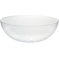 Clear Plastic Hammered Bowl, (18