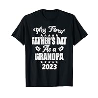 Mens My First Father's Day As A Grandpa New Baby T-Shirt