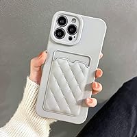 Bright Color Soft TPU Silicone Wallet Case for iPhone 11 12 13 Pro XS Max XR X 7 8 Plus SE 2022 Card Slot Camera Protector Cover,Silver,for iPhone 7 Plus