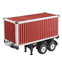 RC Model Painted 20ft Container Chassis 1/14 Semi Trailer Tractor Truck(Painting and New and Unassembled Condition, You Need to Assemble Them)