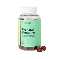 NATALIST Prenatal Gummies for Her Daily Preconception & Pregnancy Formula Women's Wellness Multivitamins + DHA Omega-3 from Algae - Mixed Berry, Vegetarian, Gluten-Free, Non-GMO - 90 Count