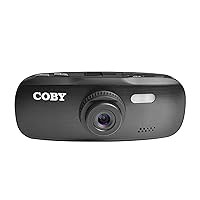 Coby Car Dash Cam Front of Car | 1080P Full HD Dash Camera for Cars | Dashcam with 4X Zoom, 5MP Camera, LED Night Vision | Automatic Motion Detection | DVR Box, Suction Mount | DCHD101, Black