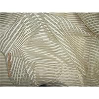Silk Organza Stripe Natural Ivory Color 44
