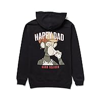 Happy Dad Bored Ape Hoodie, Cotton and Polyester Fleece Pullover Hoodies, Screen Print Cotton Graphic Hooded Sweatshirts