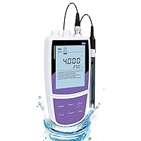 Portable pH Ion Meter Gauge Ion Instrument with Contains pH ORP and Ion Measurement Modes Accuracy ±0.002 pH ±0.2 mV 500 Groups of Data Storage 2 to 5 Points Calibration