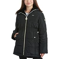 DKNY Girls’ Jacket – Reversible Heavyweight Quilted Parka Coat with Sherpa Lining – Reversible Jacket for Girls (4-16)