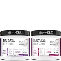 pureSCRUBS Lavender Dead Sea Salt Scrub + Jasmine Body Scrub