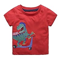 Toddler T Shirts Kids Girls Boys Car Cartoon 3D Prints Loose Tops Soft Short Sleeve T Shirt Tee 1-6 Years
