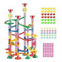 Marble Run Roll - Educational Construction Maze Block. Big Circle and Double Back Pieces for More Hang Time - 169 Pieces. Ages 3 Years and up
