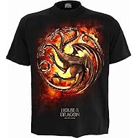 HBO - House of The Dragon - Dragon Flames - Front Print T-Shirt Black